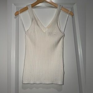 eesome‎ Paige Ribbed Tank - WHITE Medium
